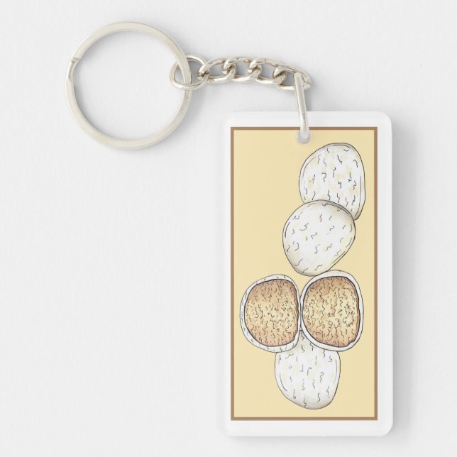 Mexican Italian Wedding Cookies Snowballs Bakery Key Ring (Front)