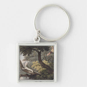 Mexican Lizard Catcher, engraved by Matthew Dubour Key Ring