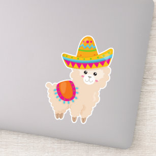 Mexican Llama, Cute Llama, Cute Alpaca, Sombrero