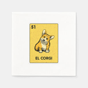 Mexican Lottery Bingo Gamer Card Casino Napkin