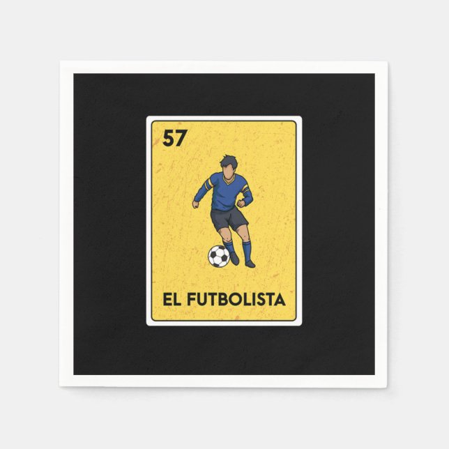 Mexican Lottery Bingo Gamer Card Casino Napkin (Front)