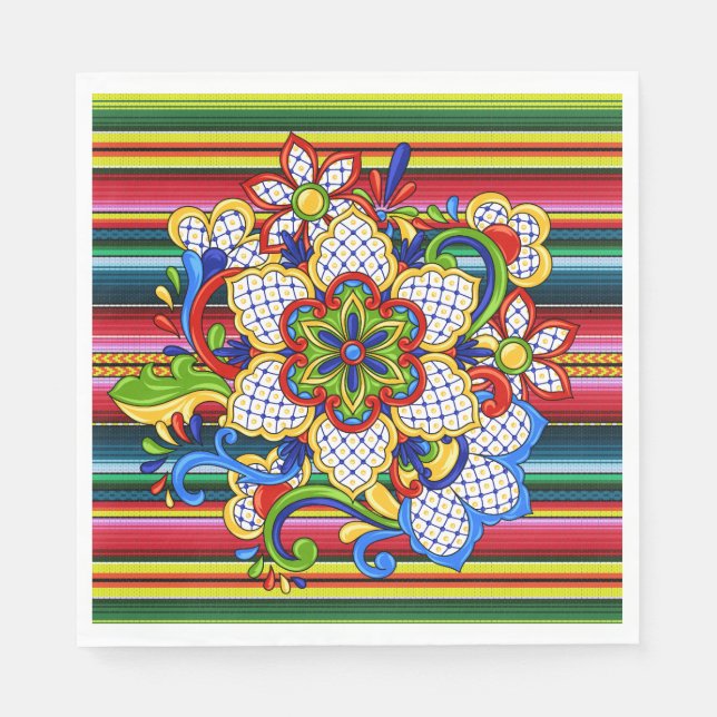 Mexican Mandala  Napkin (Front)