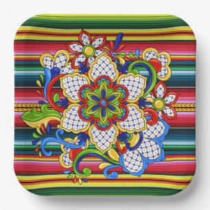 Mexican Mandala  Paper Plate