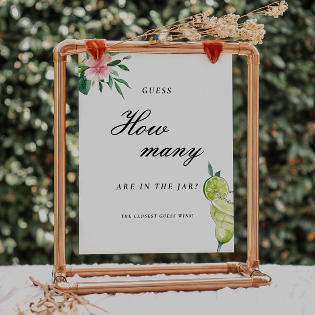 Mexican Margarita How Many Bridal Shower Sign (Creator Uploaded)