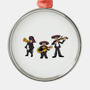 Mexican Mariachi Band Fiesta Cartoon Metal Tree Decoration