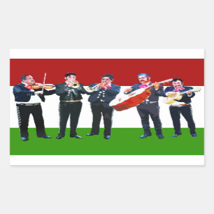 Mexican Mariachi Band Rectangular Sticker