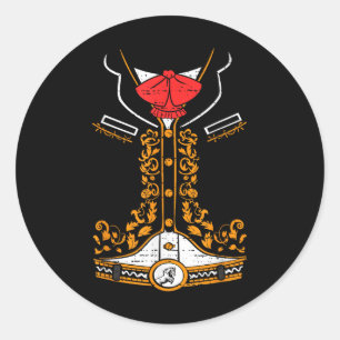 Mexican Mariachi Cinco De Mayo Costume Charro Cele Classic Round Sticker