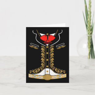 Mexican Mariachi Costume Charro For Cinco De Mayo  Card