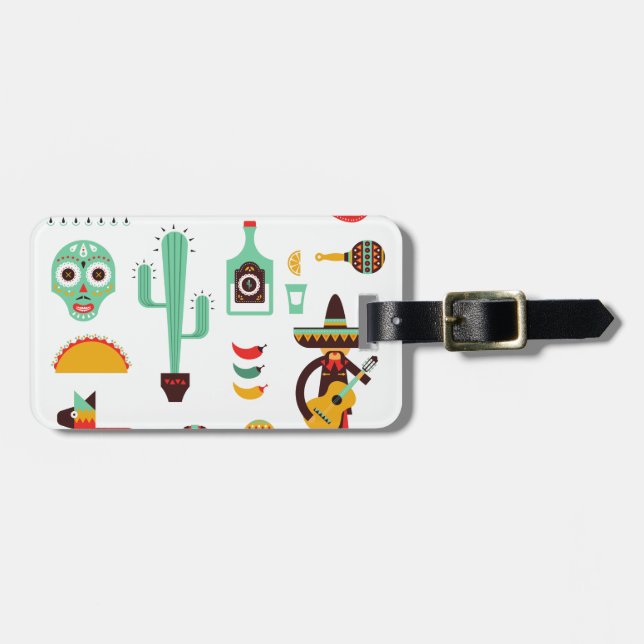 mexican mariachi luggage tag (Front Horizontal)