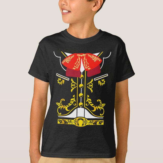 Mexican Mariachi Tee Charro Cinco De Mayo Hallowee (Front)