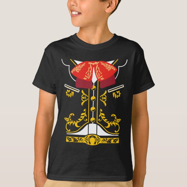 Mexican Mariachi Tee Charro Cinco De Mayo Hallowee (Front)