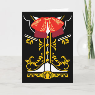 Mexican Mariachi Tee Charro Cinco De Mayo Hallowee Card