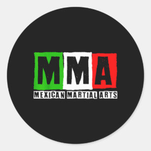 Mexican Martial Arts Combat Mexico Fighter Themed Classic Round Sticker