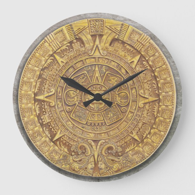 Mexican Mayan / Aztec Calendar Clock (Front)