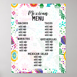 mexican menu poster