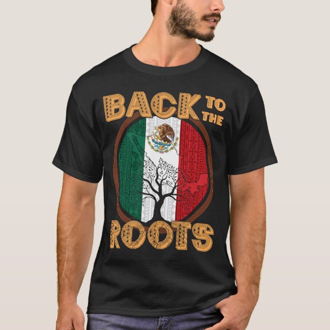 Mexican Mexico Flag Chicano Latino Mexico Fans  Me T-Shirt (Front)