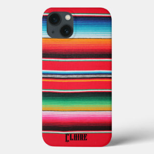 mexican mexico name poncho blanket background  iPhone 13 case