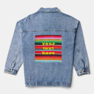 mexican mexico poncho blanket background  denim jacket