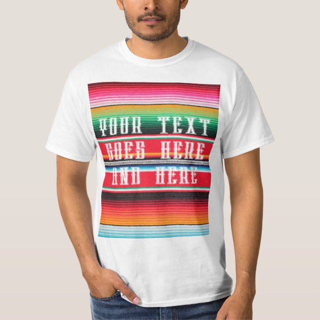 mexican mexico poncho blanket background  T-Shirt (Front)