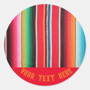 mexican mexico poncho serape background  classic round sticker