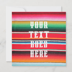 mexican mexico poncho serape background invitation