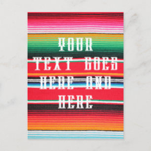 mexican mexico poncho serape background  postcard