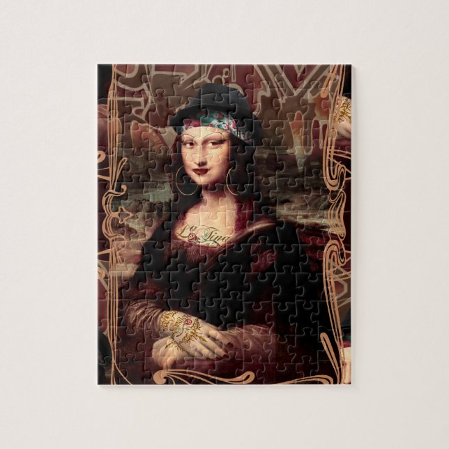 Mexican Mona Lisa Chicana Chola Jigsaw Puzzle (Vertical)