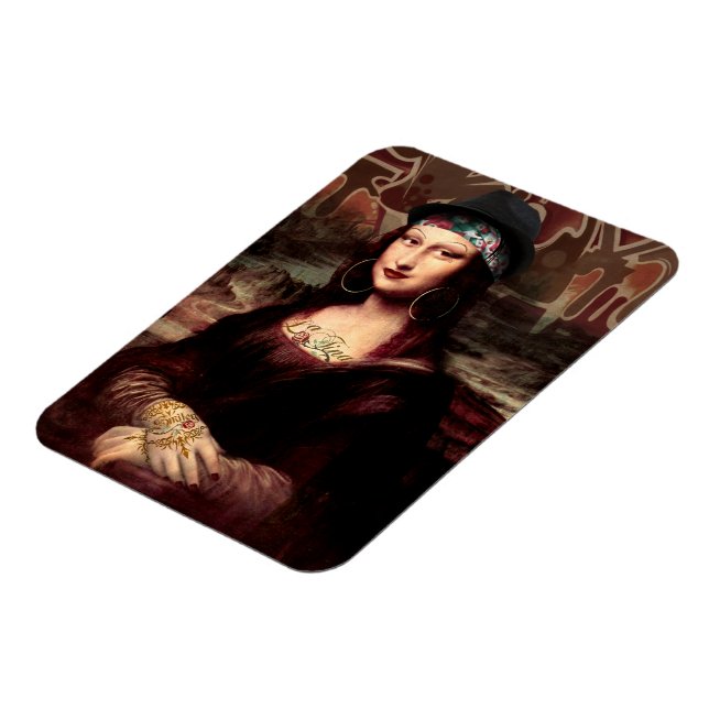Mexican Mona Lisa Chicana Chola Magnet (Left Side)
