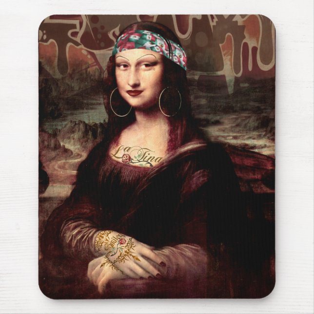Mexican Mona Lisa Chicana Chola Mouse Mat (Front)