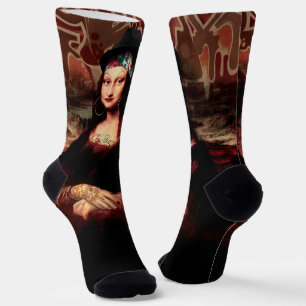 Mexican Mona Lisa Chicana Chola Socks