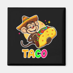 Mexican monkey sombrero taco el squatcho fun cinco magnet