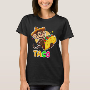 Mexican monkey sombrero taco el squatcho fun cinco T-Shirt