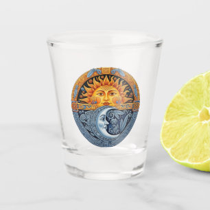 Mexican Moon and Sun Shot Glass