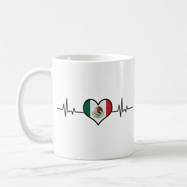 Mexican Mug, Mexico, Custom Mexican Cup, Mexico Coffee Mug (Left)