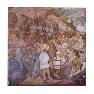 Mexican mural art tile