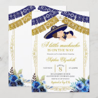 Mexican Navy Blue and Gold Charro Big Boy