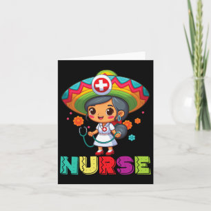Mexican Nurse Cinco De Mayo Nurse Women  Card