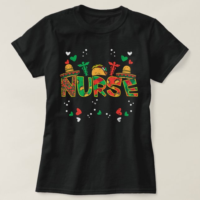 Mexican Nurse Cinco De Mayo Nurse Women Scrub Top  (Design Front)