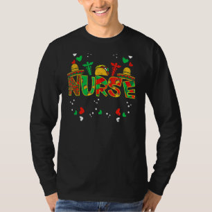 Mexican Nurse Taco Stethoscope Cinco De Mayo Nurse T-Shirt