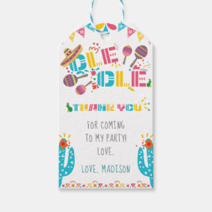 Mexican Ole Ole Thank you Gift Tags