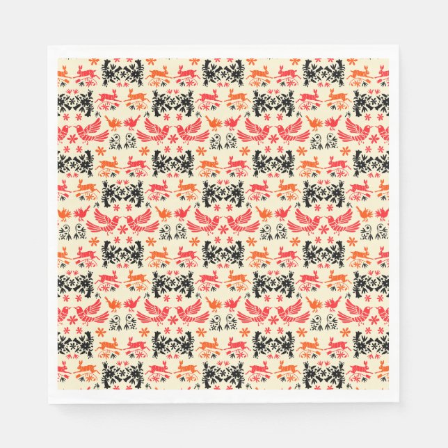 Mexican Otomi Home Decor Napkin (Front)