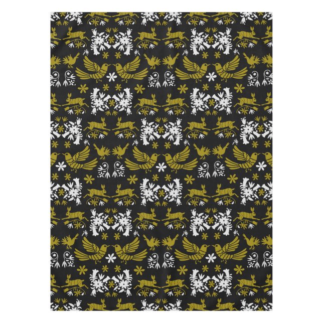 Mexican Otomi Home Decor Tablecloth (Front)