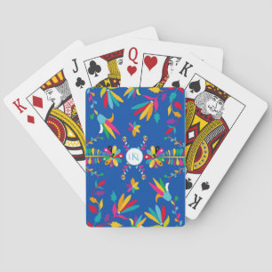 Mexican Otomi Monogrammed Playing Cards