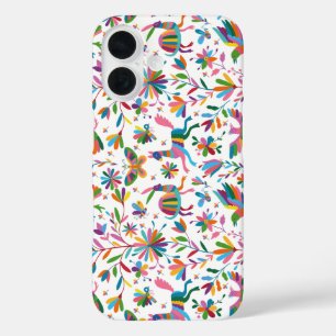 Mexican Otomi Style Bright Pattern iPhone 16 Case