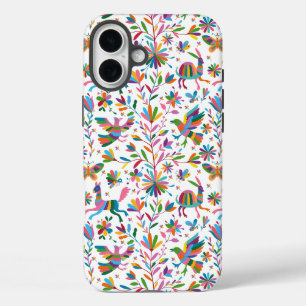 Mexican Otomi Style Bright Pattern iPhone 16 Plus Case