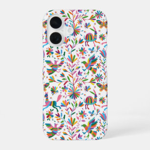 Mexican Otomi Style Bright Pattern iPhone 16 Case