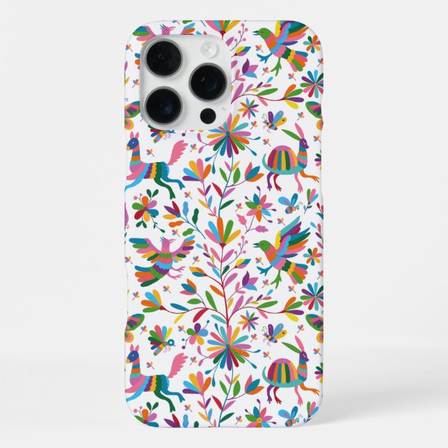  Mexican Otomi Style Bright Pattern iPhone Case (Back)