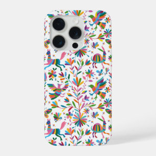 Mexican Otomi Style Bright Pattern iPhone 15 Pro Case