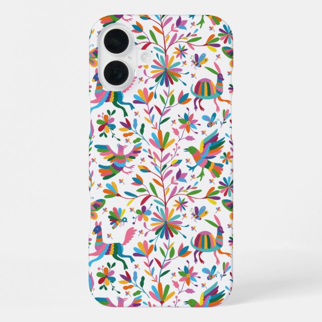  Mexican Otomi Style Bright Pattern iPhone Case (Back)