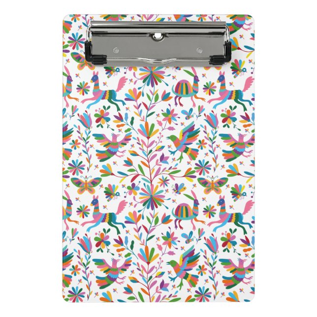  Mexican Otomi Style Bright Pattern Mini Clipboard (Front)